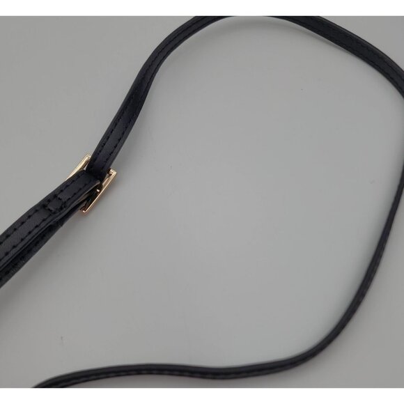 Spartina 449 Black Suede & Leather Crossbody Bag With Gold Hardware & Floral Lin - Picture 7 of 16